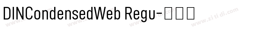 DINCondensedWeb Regu字体转换